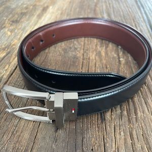 Men’s reversible Tommy Hilfiger black/brown leather belt Size L - 38-40”